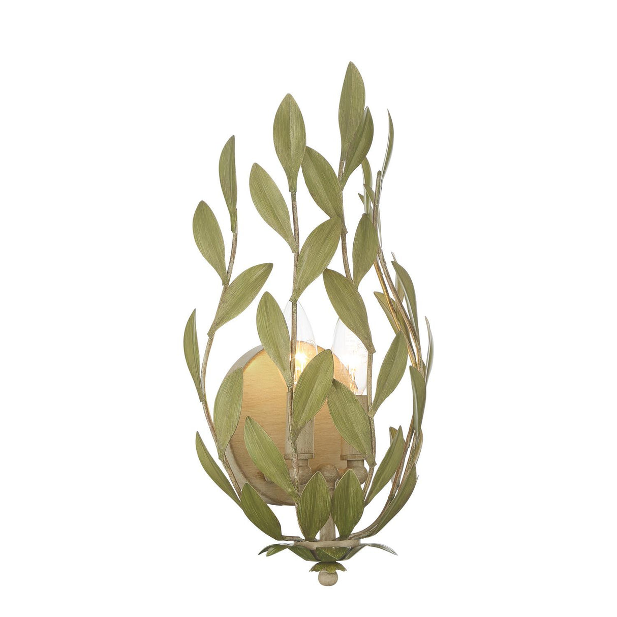 Crystorama Broche 8.25'' Champagne Green Tea Sconce