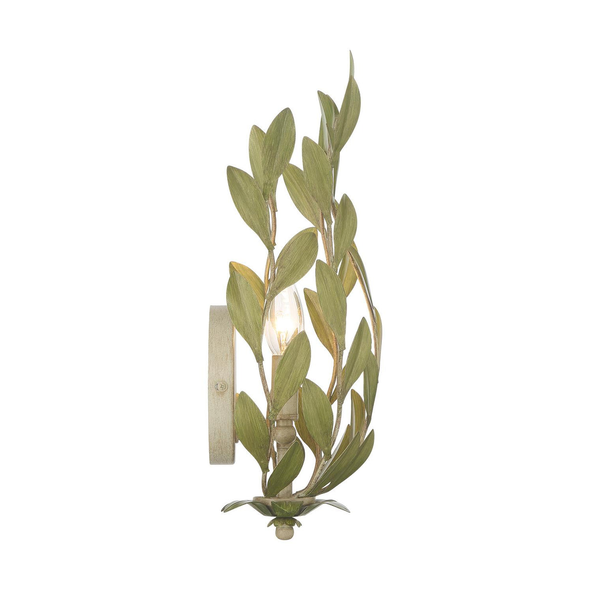 Crystorama Broche 8.25'' Champagne Green Tea Sconce