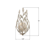 Crystorama Broche 8.25'' Antique Silver Sconce