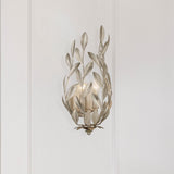 Crystorama Broche 8.25'' Antique Silver Sconce