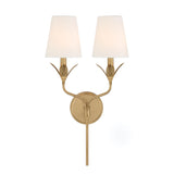Crystorama Broche 12'' Antique Gold Sconce