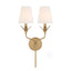 Crystorama Broche 12'' Antique Gold Sconce