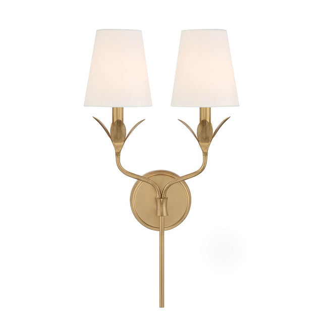 Crystorama Broche 12'' Antique Gold Sconce