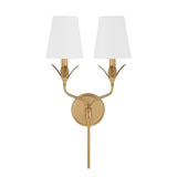 Crystorama Broche 12'' Antique Gold Sconce
