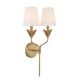 Crystorama Broche 12'' Antique Gold Sconce