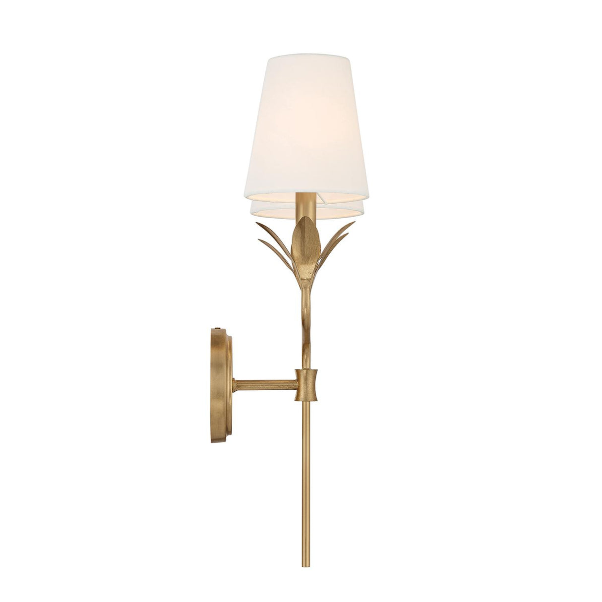 Crystorama Broche 12'' Antique Gold Sconce
