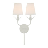 Crystorama Broche 12'' Matte White Sconce
