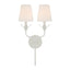 Crystorama Broche 12'' Matte White Sconce