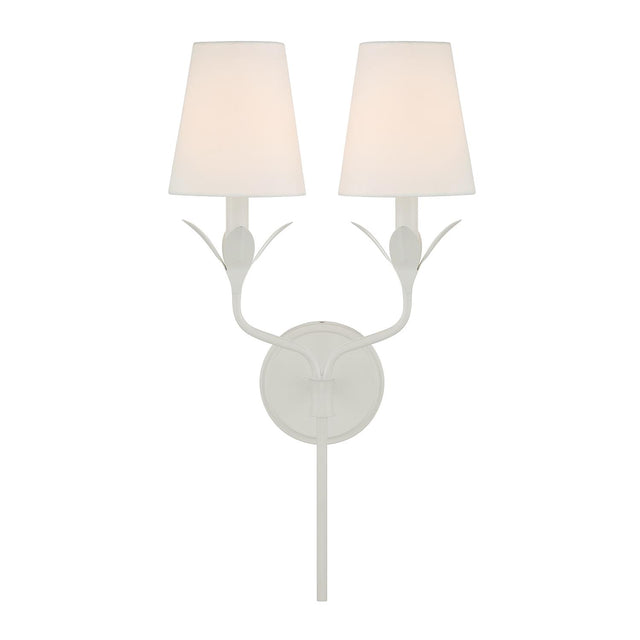 Crystorama Broche 12'' Matte White Sconce