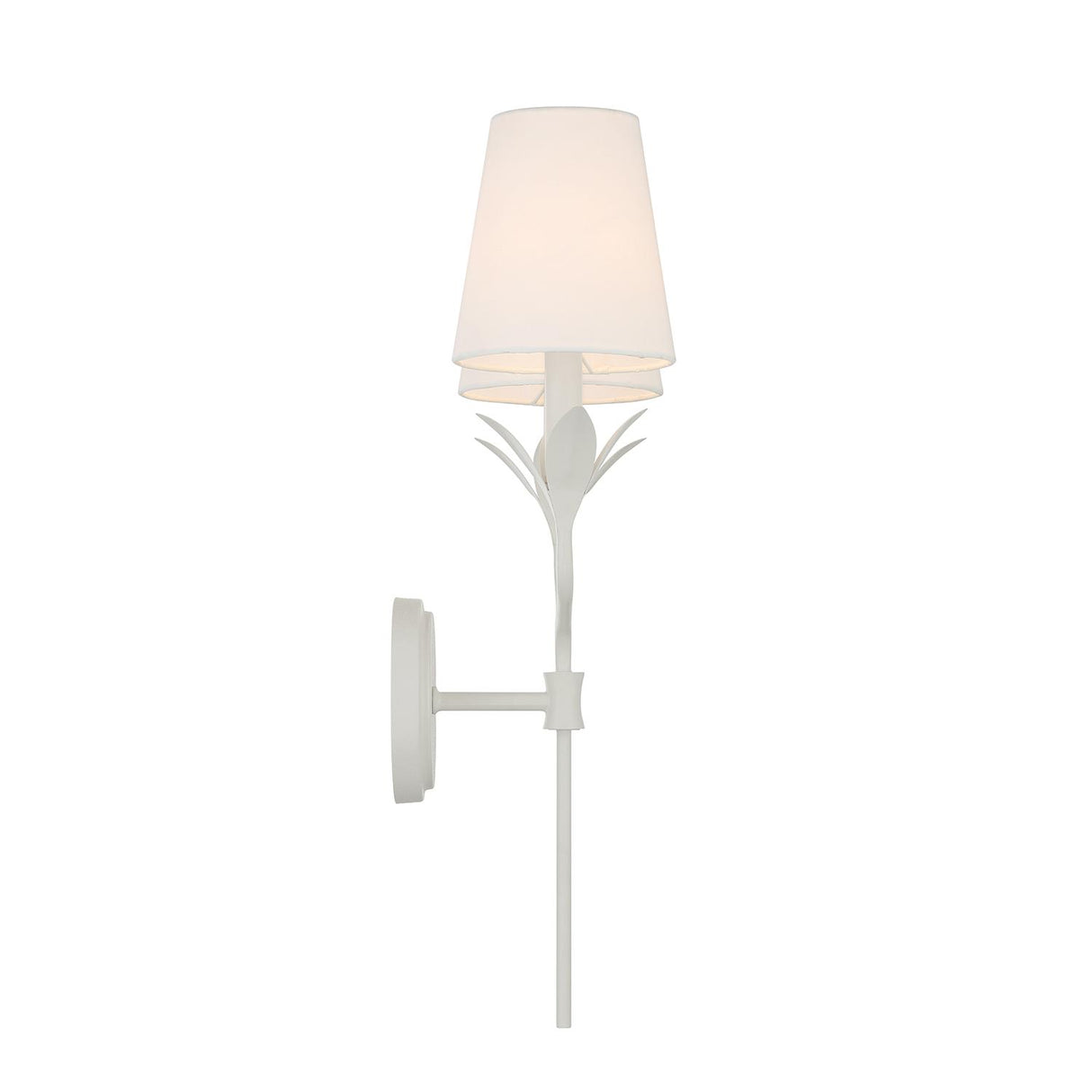 Crystorama Broche 12'' Matte White Sconce