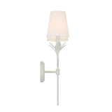 Crystorama Broche 12'' Matte White Sconce