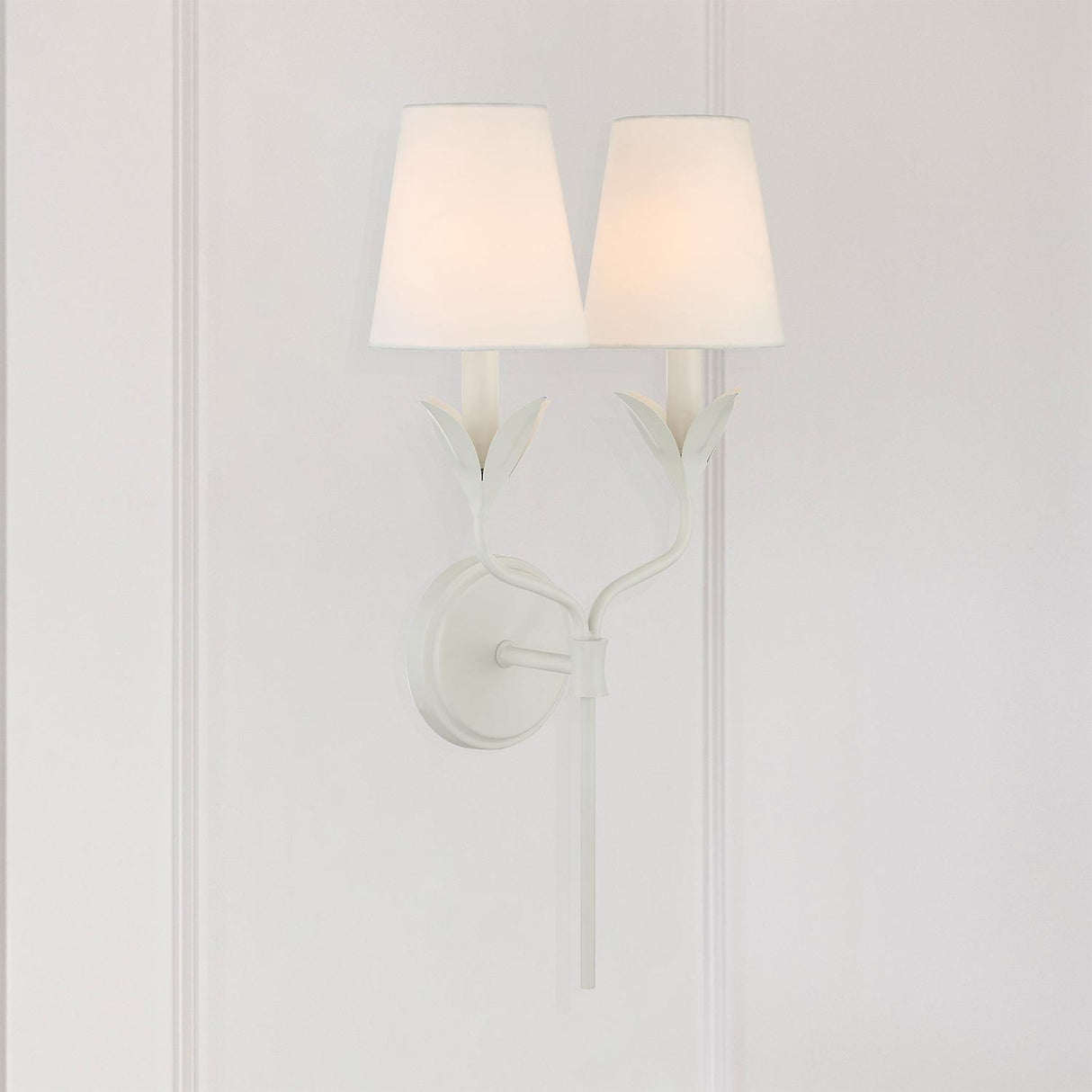 Crystorama Broche 12'' Matte White Sconce