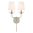Crystorama Broche 12'' Antique Silver Sconce