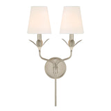 Crystorama Broche 12'' Antique Silver Sconce