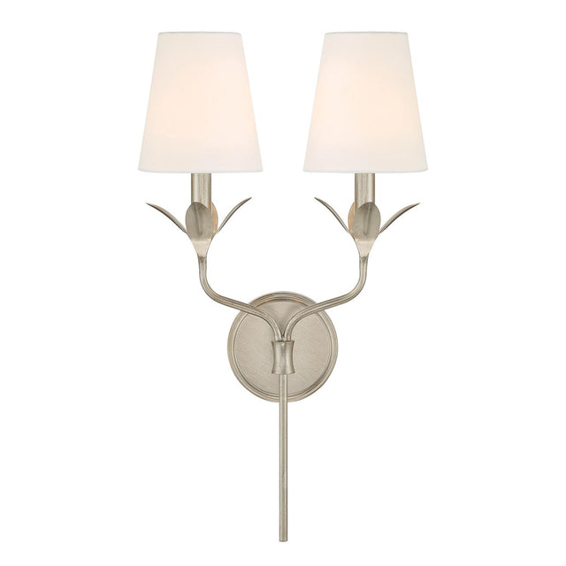 Crystorama Broche 12'' Antique Silver Sconce