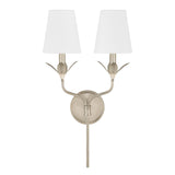 Crystorama Broche 12'' Antique Silver Sconce