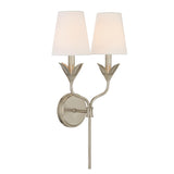 Crystorama Broche 12'' Antique Silver Sconce