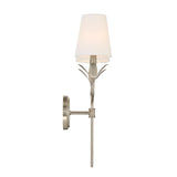 Crystorama Broche 12'' Antique Silver Sconce