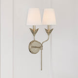 Crystorama Broche 12'' Antique Silver Sconce