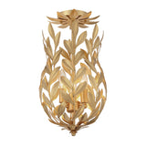 Crystorama Broche 9.5'' Antique Gold Semi Flush Mount