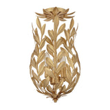 Crystorama Broche 9.5'' Antique Gold Semi Flush Mount