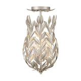 Crystorama Broche 9.5'' Antique Silver Semi Flush Mount