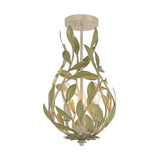 Crystorama Broche 9'' Champagne Green Tea Semi Flush Mount
