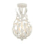 Crystorama Broche 9'' Matte White Semi Flush Mount
