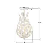 Crystorama Broche 9'' Matte White Semi Flush Mount