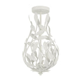 Crystorama Broche 9'' Matte White Semi Flush Mount