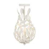 Crystorama Broche 9'' Matte White Semi Flush Mount