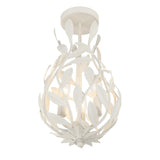 Crystorama Broche 9'' Matte White Semi Flush Mount