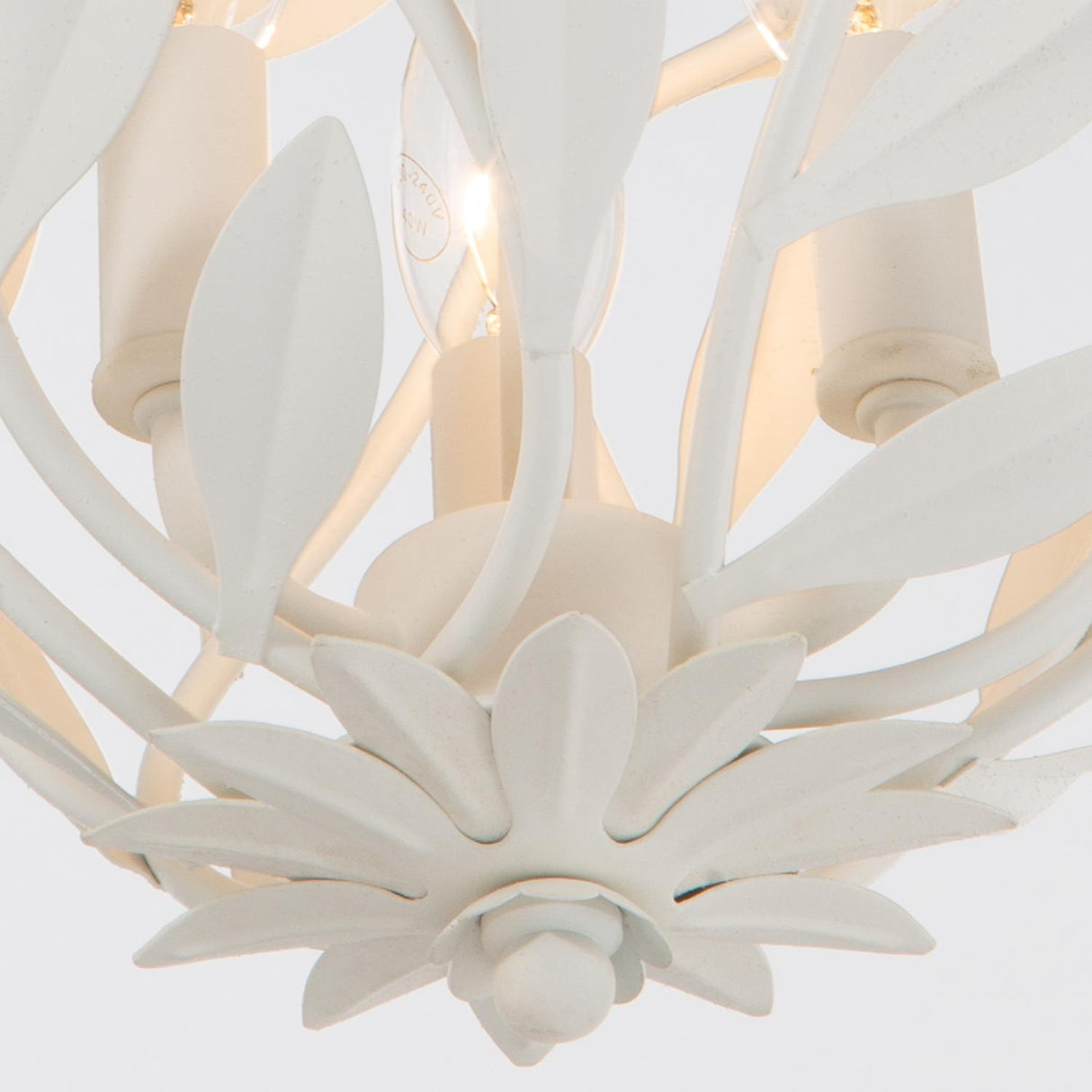 Crystorama Broche 9'' Matte White Semi Flush Mount