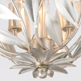Crystorama Broche 9'' Antique Silver Semi Flush Mount