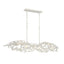 Crystorama Broche 50.5'' Matte White Linear Chandelier