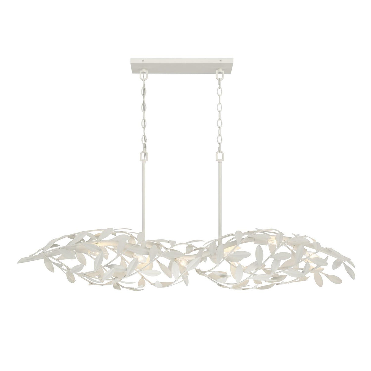 Crystorama Broche 50.5'' Matte White Linear Chandelier