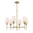 Crystorama Broche 32'' Antique Gold Chandelier
