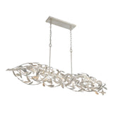 Crystorama Broche 50.5'' Antique Silver Linear Chandelier