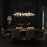 Crystorama Broche 50.5'' Antique Silver Linear Chandelier