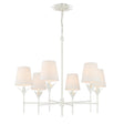 Crystorama Broche 32'' Matte White Chandelier
