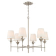 Crystorama Broche 32'' Antique Silver Chandelier