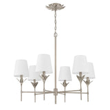 Crystorama Broche 32'' Antique Silver Chandelier