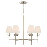 Crystorama Broche 32'' Antique Silver Chandelier