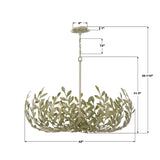 Crystorama Broche 42'' Champagne Green Tea Chandelier