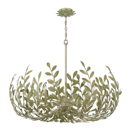 Crystorama Broche 42'' Champagne Green Tea Chandelier
