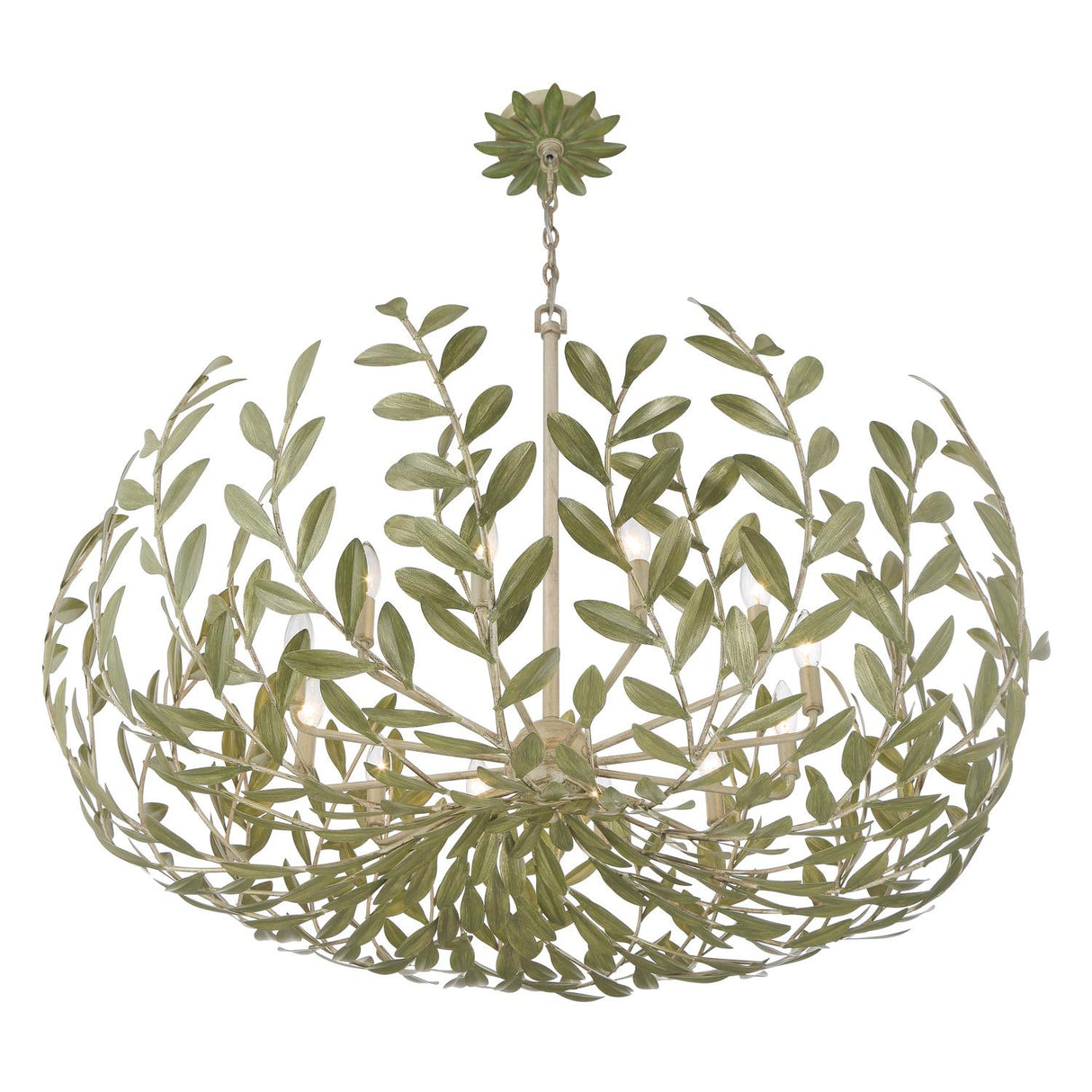 Crystorama Broche 42'' Champagne Green Tea Chandelier