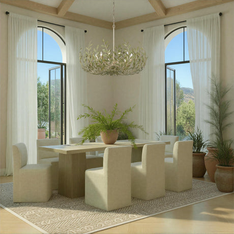 Crystorama Broche 42'' Champagne Green Tea Chandelier