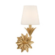 Crystorama Broche 6.5'' Antique Gold Sconce