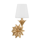 Crystorama Broche 6.5'' Antique Gold Sconce