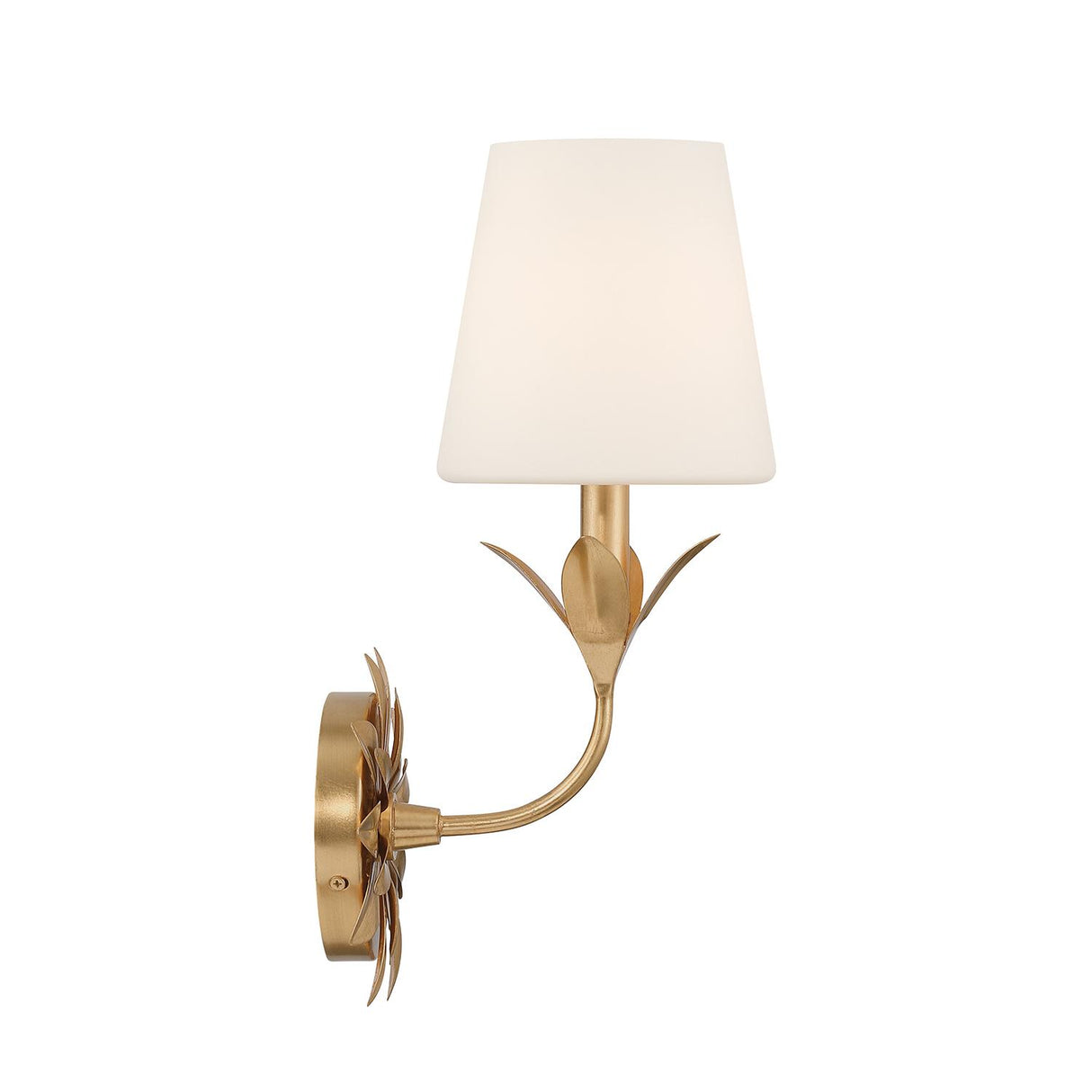 Crystorama Broche 6.5'' Antique Gold Sconce